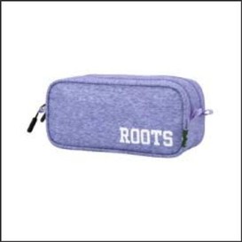 Etui a crayons roots 2 compart.lilas