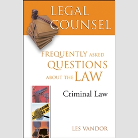 Legal counsel, book four: criminal law