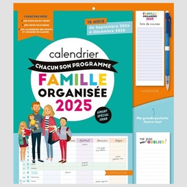 Calendrier famille organisee 2025