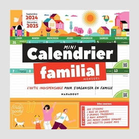 Mini calendrier familial mensuel 2024-25