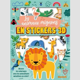 Animaux mignon en stickers 3d (les)