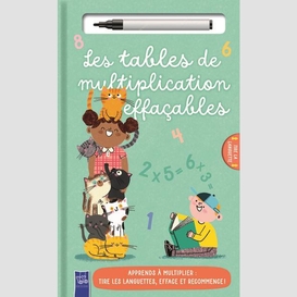 Tables de multiplication effacables