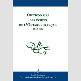 Dictionnaire des écrits de l'ontario français