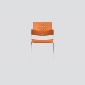 Chaise sonic sans bras orange polypropyl