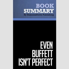 Summary: even buffett isn't perfect - vahan janjigian