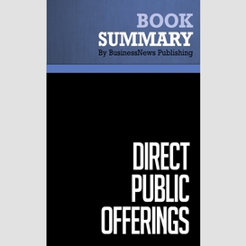Summary: direct public-offerings - drew field