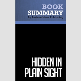 Summary: hidden in plain sight - erich joachimsthaler