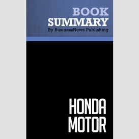 Summary: honda motor - tetsuo sakiya