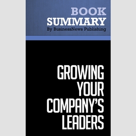 Summary: growing your company's leaders - robert fulmer and joy conger