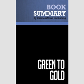 Summary: green to gold - daniel esty and andrew winston