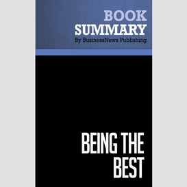 Summary: being the best - denis waitley