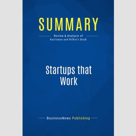 Summary: startups that work