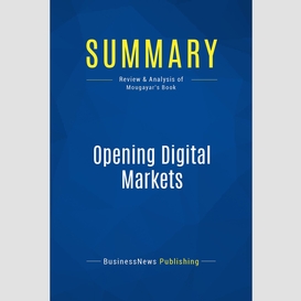 Summary: opening digital markets
