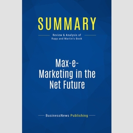 Summary: max-e-marketing in the net future
