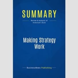 Summary: making strategy work