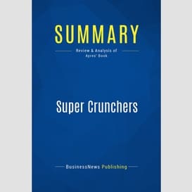 Summary: super crunchers