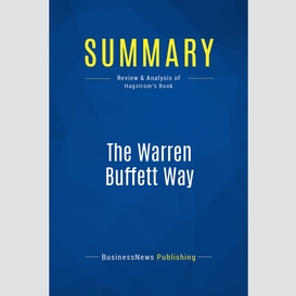Summary: the warren buffett way