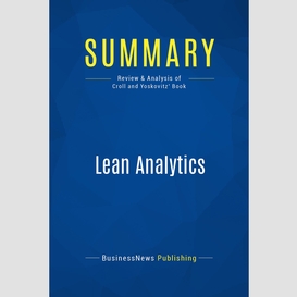 Summary: lean analytics