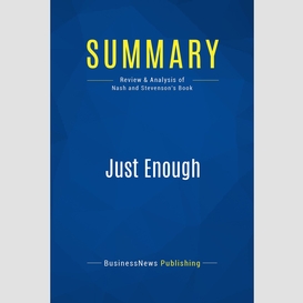 Summary: just enough