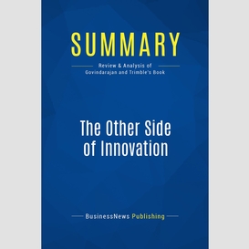 Summary: the other side of innovation