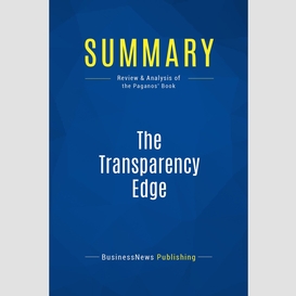 Summary: the transparency edge