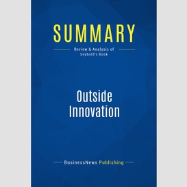 Summary: outside innovation