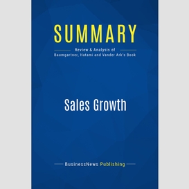 Summary: sales growth