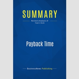 Summary: payback time