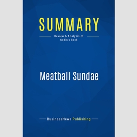 Summary: meatball sundae