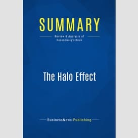 Summary: the halo effect