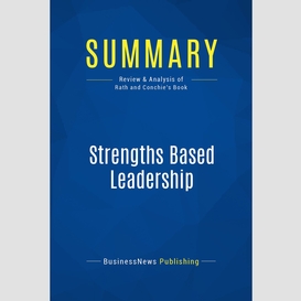 Summary: strengths based leadership
