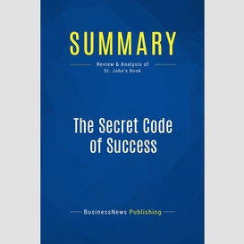 Summary: the secret code of success