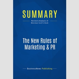 Summary: the new rules of marketing & pr
