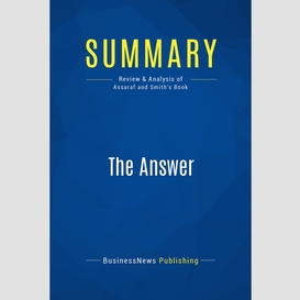 Summary: the answer