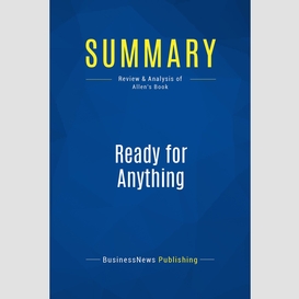 Summary: ready for anything
