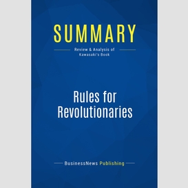 Summary: rules for revolutionaries