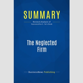 Summary: the neglected firm