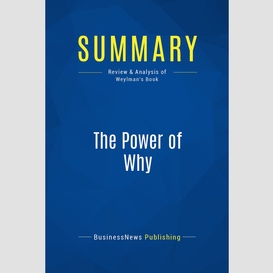 Summary: the power of why