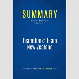 Summary: teamthink: team new zealand