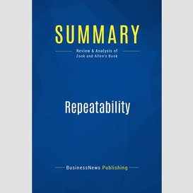 Summary: repeatability
