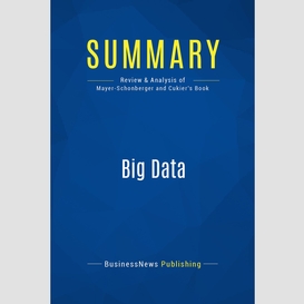 Summary: big data