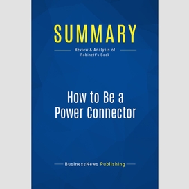 Summary: how to be a power connector