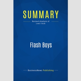 Summary: flash boys