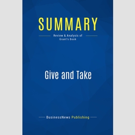 Summary: give and take