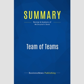 Summary: team of teams