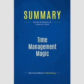 Summary: time management magic