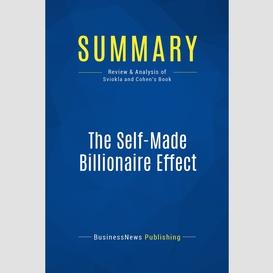 Summary: the self-made billionaire effect