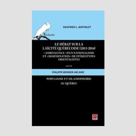 Le débat sur la laïcité québécoise (2013-2014): ambivalence d'un nationalisme et dissémination de stéréotypes orientalistes suivi de populisme et islamophobie au québec. quelques notes