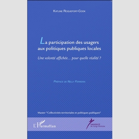 La participation des usagers aux politiques publiques locales