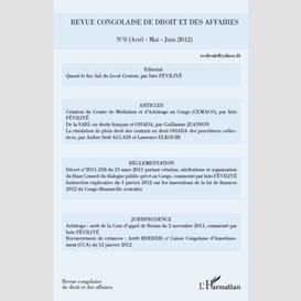 Revue congolaise de droit et des affaires 8